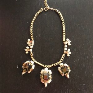 Jcrew amber rhinestone necklace